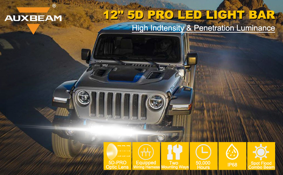 5D-PRO Series SPOT BEAM OFF ROAD LED Light Bars