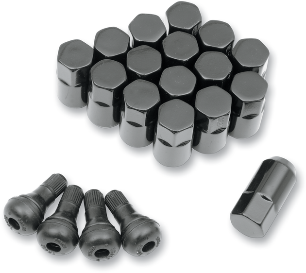 MOOSE OFFROAD - Replacement ATV/UTV Wheel Lug Nuts with Valve Stems - 02320204