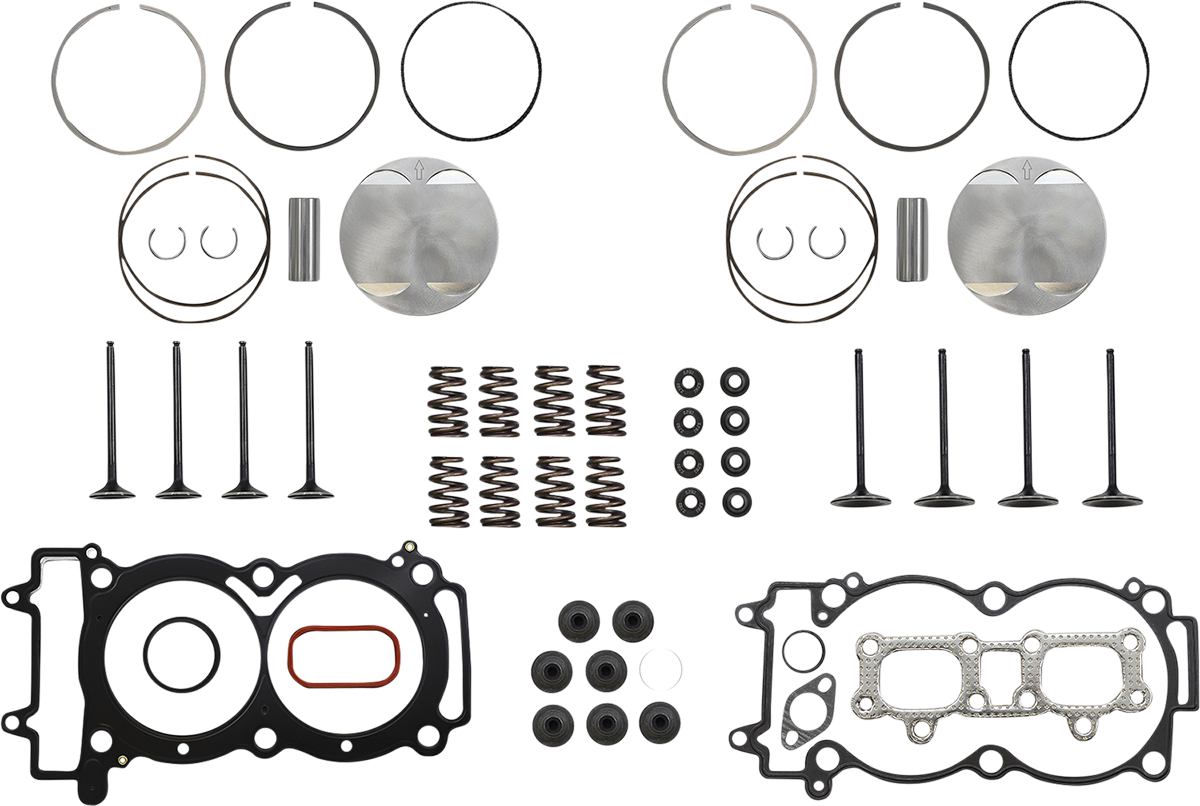 KIBBLEWHITE Top End Kit - Black Diamond* Valves with Piston Kit - Polaris General 1000/ RZR 1000 82-83950
