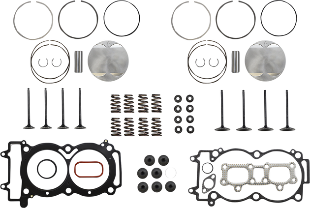 KIBBLEWHITE Top End Kit - Black Diamond* Valves with Piston Kit - Polaris General 1000/ RZR 1000 82-83950