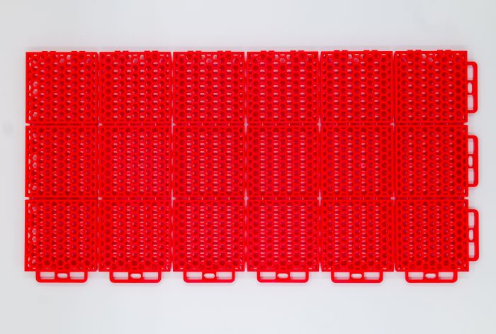 PROTECH FLOORING - SMOOTH - 8 PC. - RED