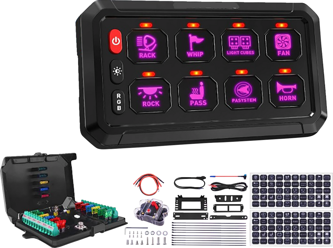 MOOSE OFFROAD Gang Switch Panel - 8 Position 90-100-PU