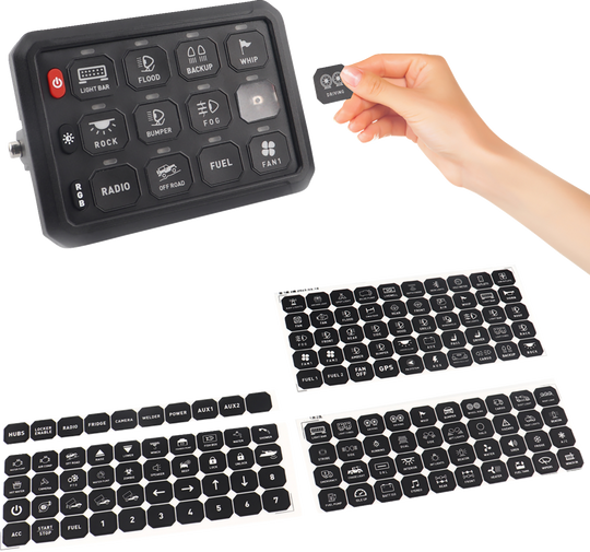 MOOSE OFFROAD Gang Switch Panel - 12 Position 90-200-PU