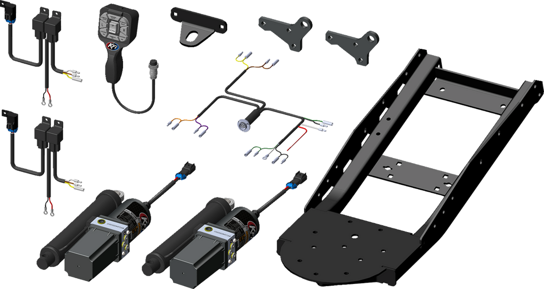 KFI PRODUCTS V-Plow Actuator Tube Kit with Remote 106180-APH
