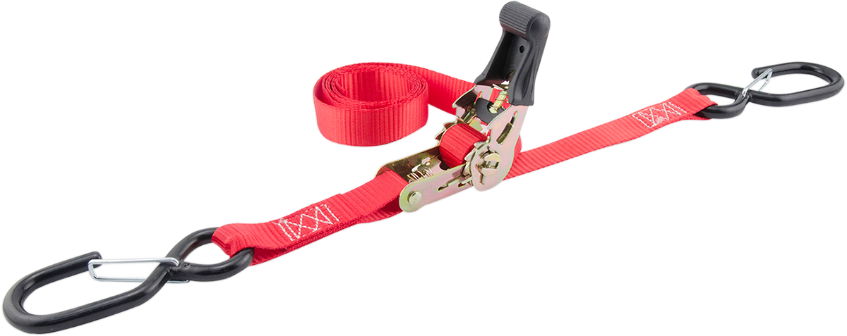 ERICKSON Ratchet Straps - 1" x 6' - Red - Pair 05710