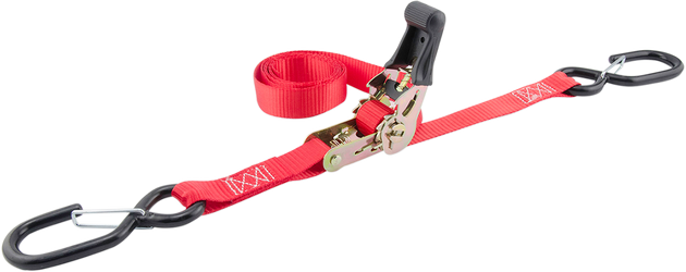 ERICKSON Ratchet Straps - 1" x 6' - Red - Pair 05710