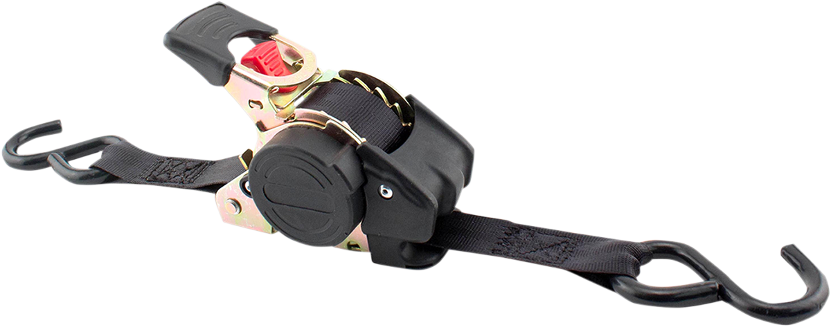 ERICKSON Retractable Ratchet Tie-Downs - 6' - Black 34413