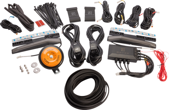 RAVEK Turn Signal Kit - White Running Light - Kawasaki Mule 67-100