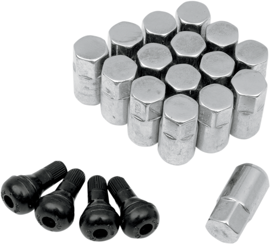 MOOSE OFFROAD - Replacement ATV/UTV Wheel Lug Nuts with Valve Stems - 02320209