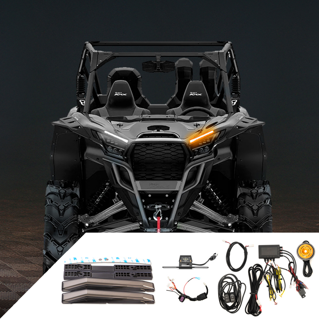 RAVEK Turn Signal Kit - White Running Light - Yamaha Viking 69-3000