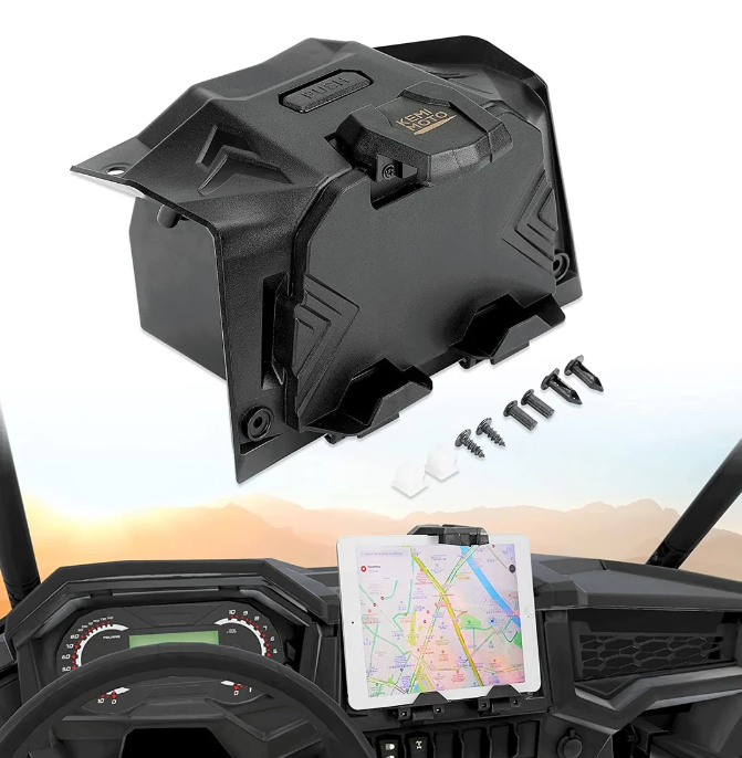 Tablet Holder With Storage Box Fit Polaris RZR XP 1000/ XP Turbo