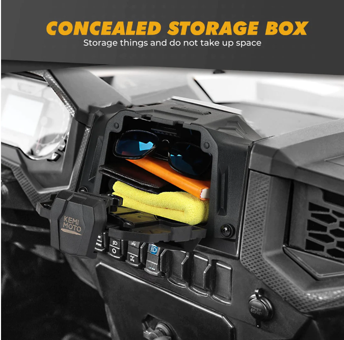 Tablet Holder With Storage Box Fit Polaris RZR XP 1000/ XP Turbo