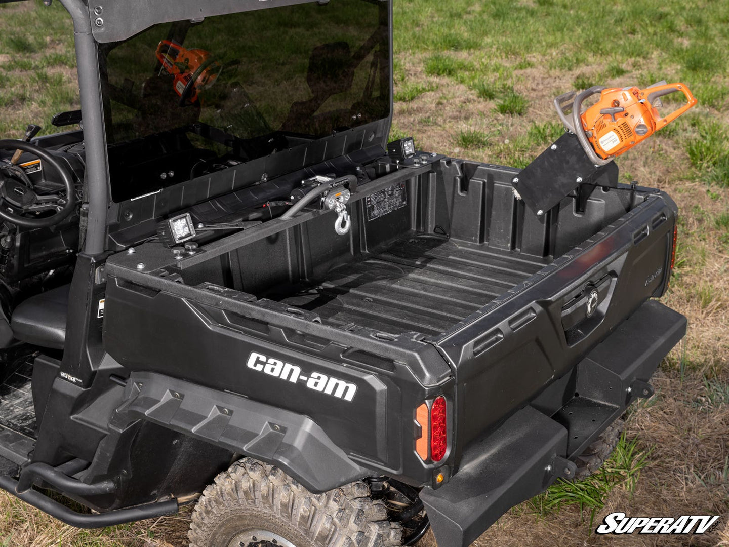 SuperATV - Can-Am Defender Bed Winch - No Lights - BWN-CA-DEF-00