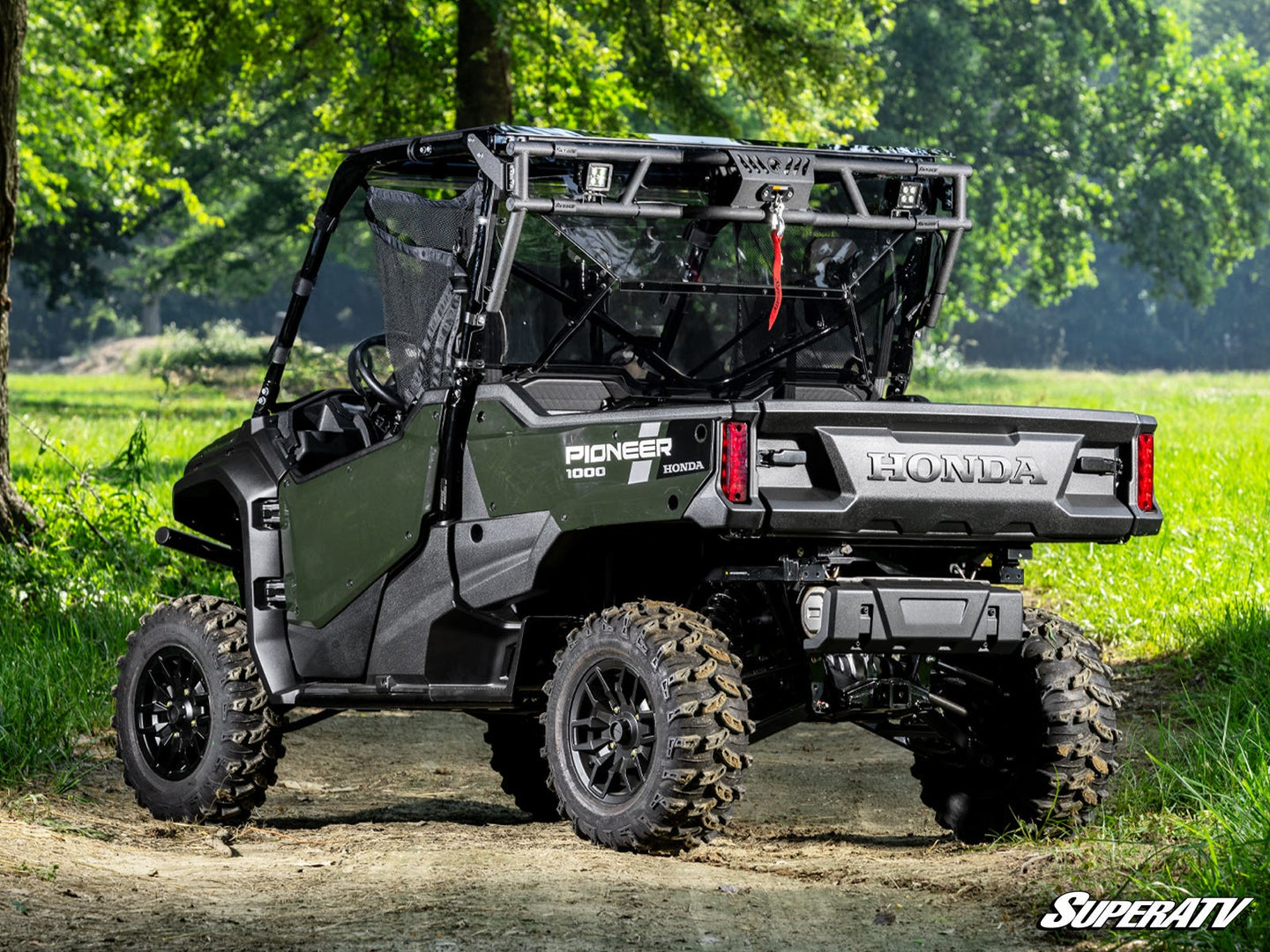 SuperATV - Honda Pioneer 1000 Game Loader Rack + Cube Lights - GLR-H-PIO1K-K
