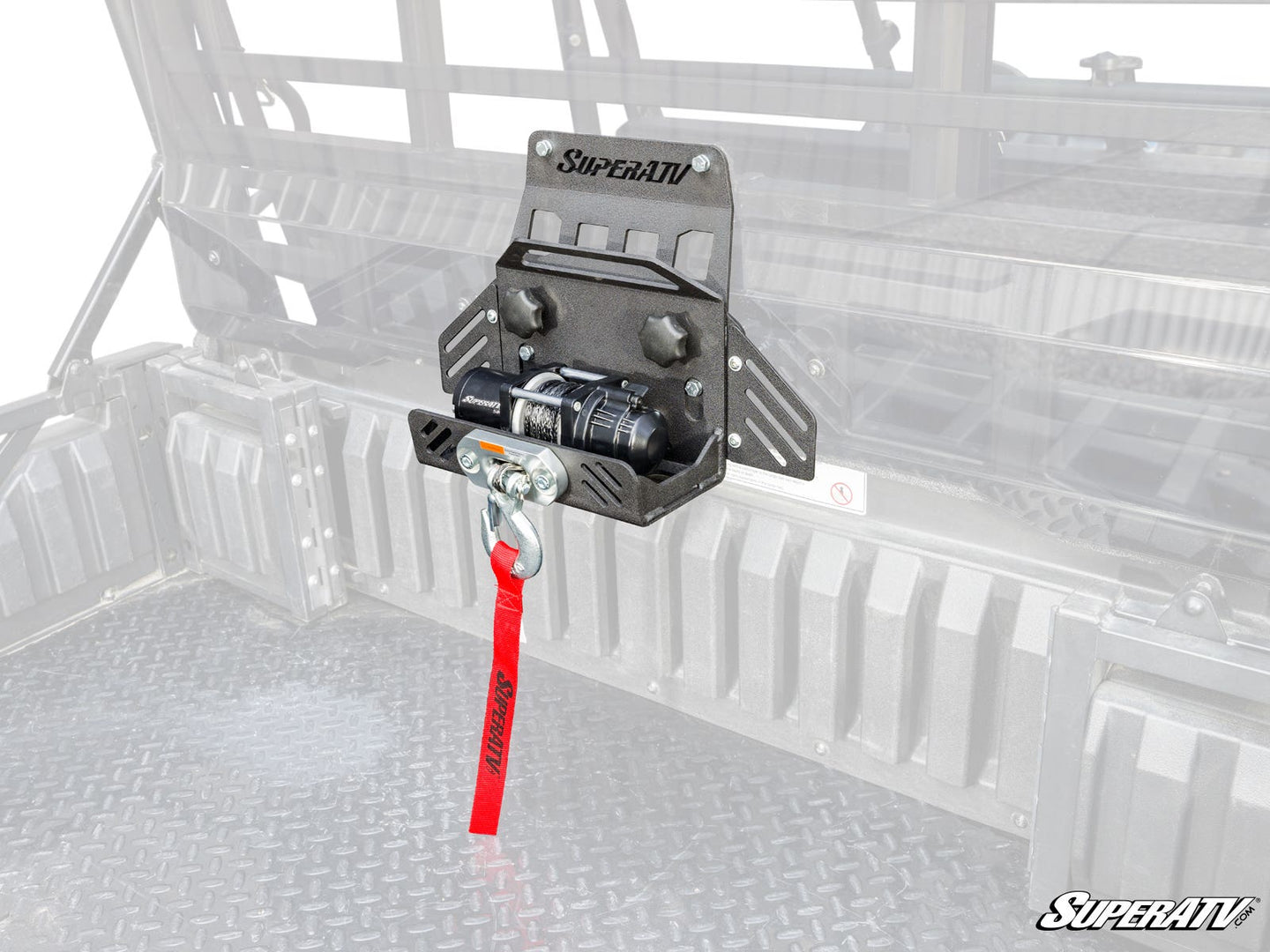 SuperATV - Kawasaki Mule Pro Bed Winch - No Cube Lights - BWN-K-MULEFXT-00