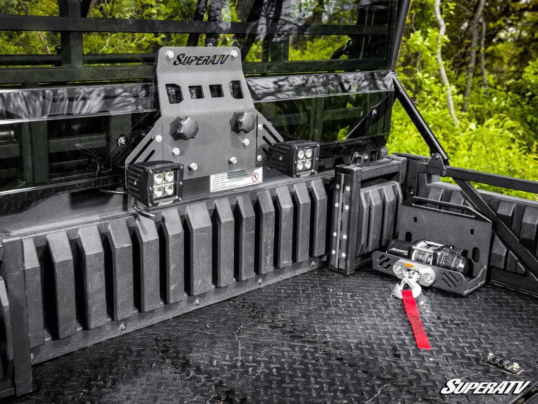 SuperATV - Kawasaki Mule Pro Bed Winch - No Cube Lights - BWN-K-MULEFXT-00