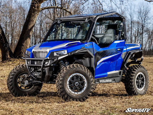 SuperATV - Polaris General 1000 MaxDrive Power Flip Glass Windshield - With Wiper Kit - FGWS-P-GEN-W#AA