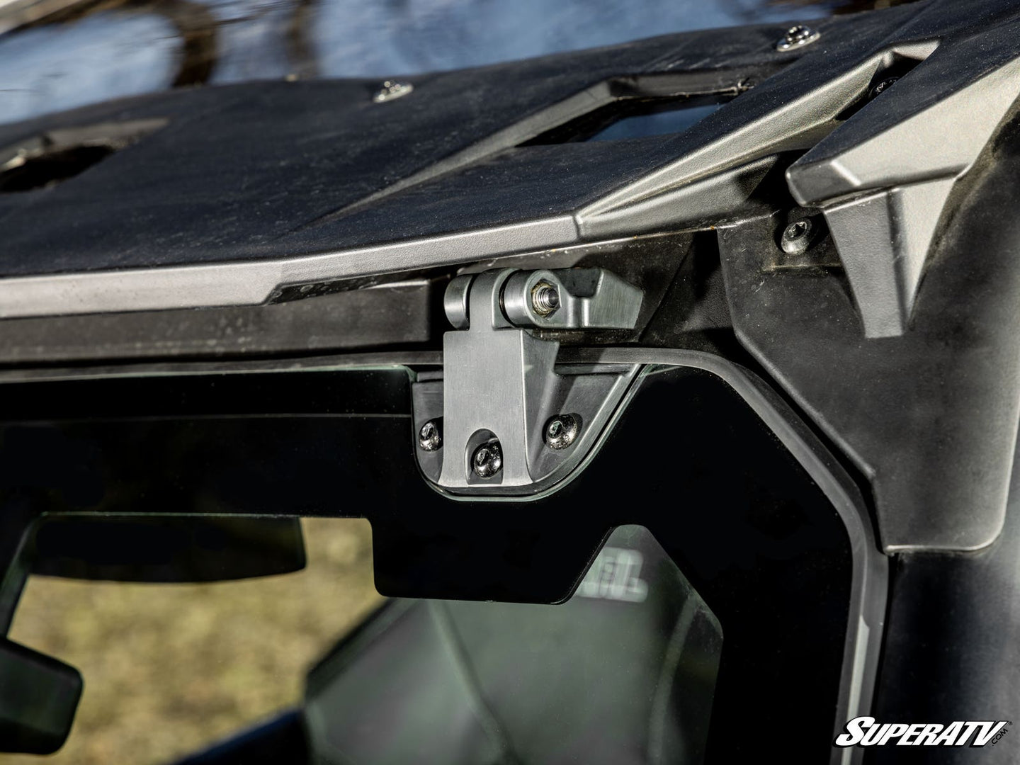 SuperATV - Polaris General 1000 MaxDrive Power Flip Glass Windshield - With Wiper Kit - FGWS-P-GEN-W#AA