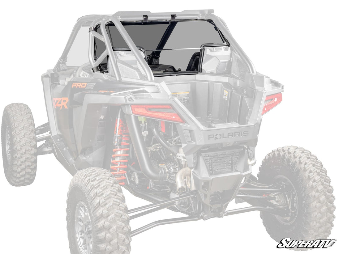 SuperATV - Polaris RZR PRO XP Rear Windshield - Light Tint - Audio - 2025+ - RWS-P-PROS-76