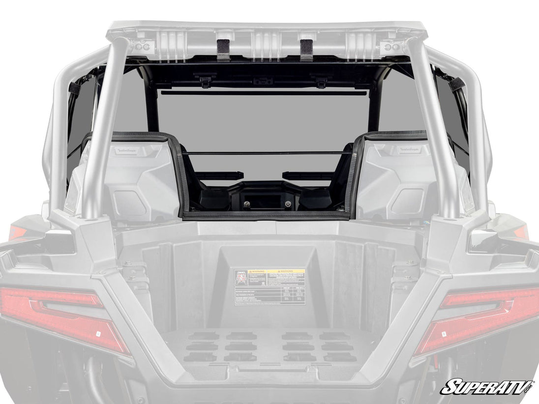SuperATV - Polaris RZR PRO XP Rear Windshield - Light Tint + With Audio - 2025+ - RWS-P-PROS4-001-76