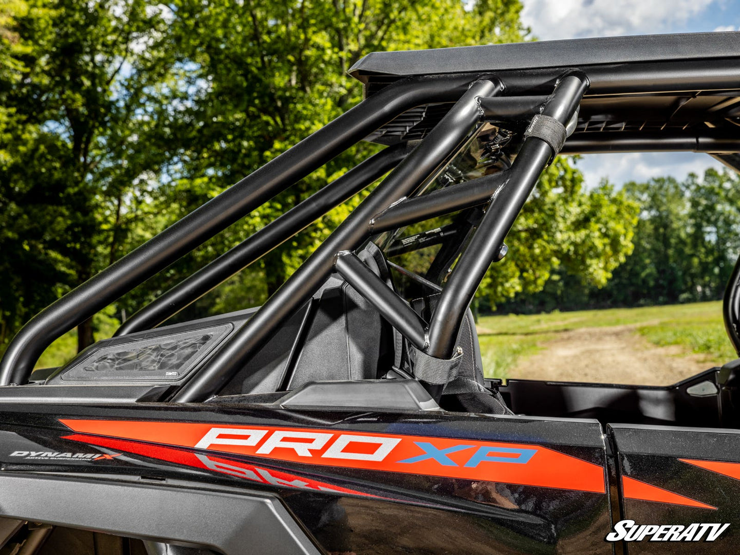 SuperATV - Polaris RZR PRO XP Rear Windshield - Light Tint + With Audio - 2025+ - RWS-P-PROS4-001-76