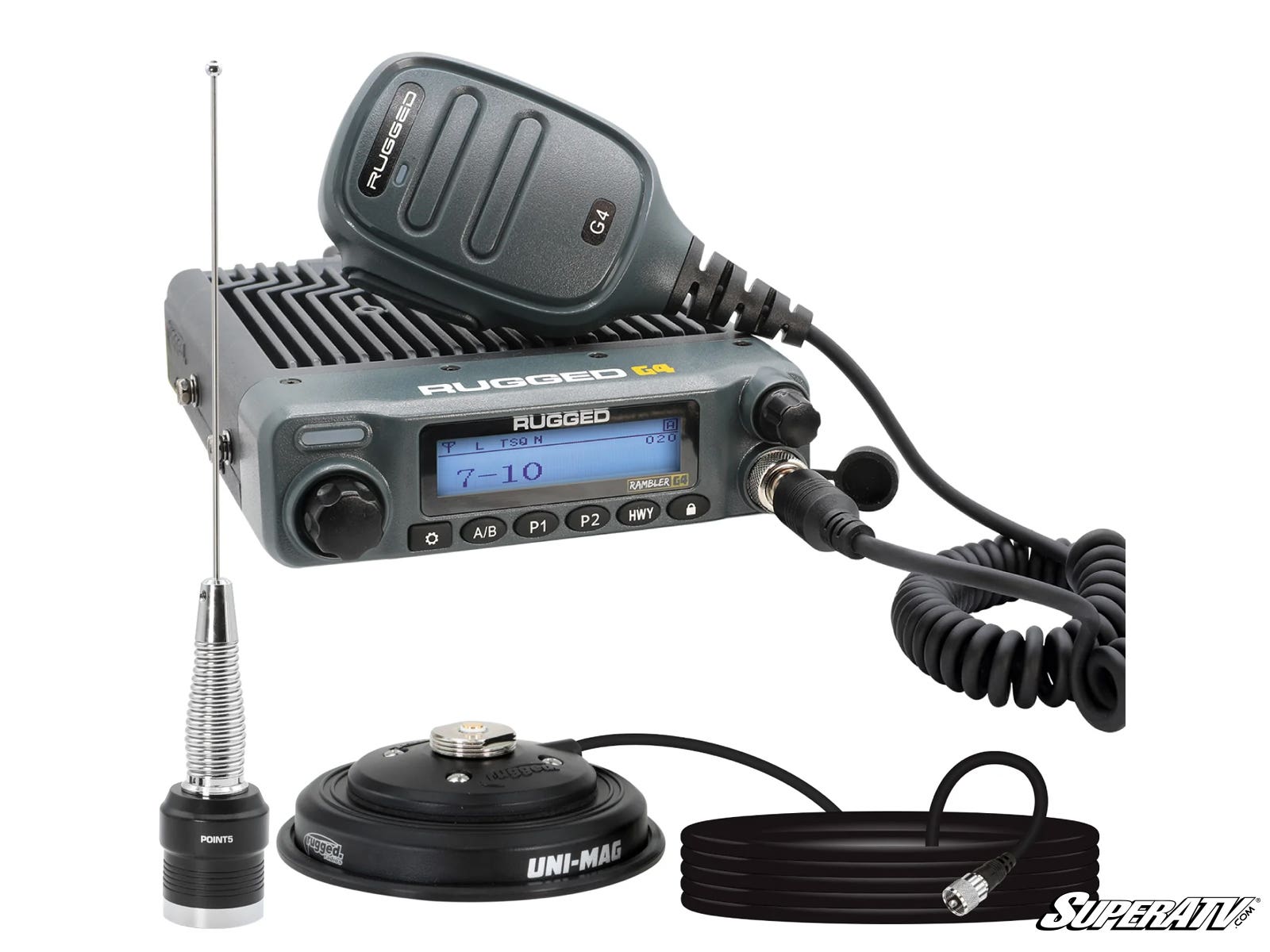 Rugged Radios - Rugged Radios Radio Kit Lite—Rambler G4 GMRS Band Mobile Radio with Antenna - RK-G4