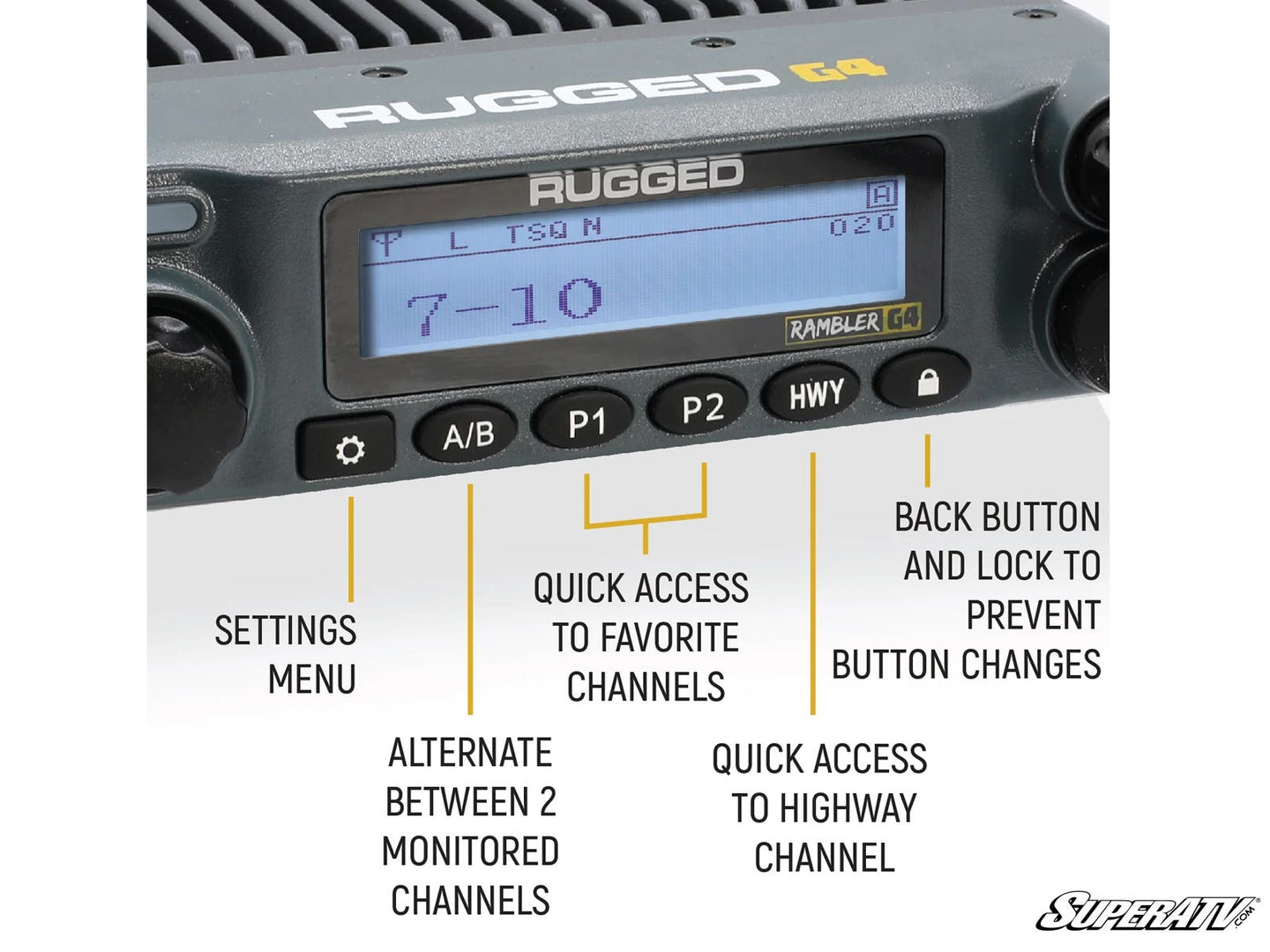 Rugged Radios - Rugged Radios Radio Kit Lite—Rambler G4 GMRS Band Mobile Radio with Antenna - RK-G4