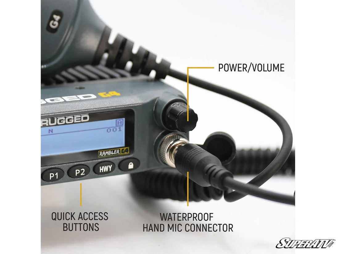 Rugged Radios - Rugged Radios Radio Kit Lite—Rambler G4 GMRS Band Mobile Radio with Antenna - RK-G4