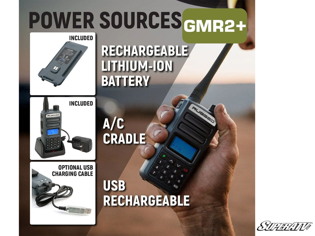 Rugged Radios - Rugged Radios Rugged GMR2 PLUS—GMRS and FRS Two-Way Handheld Radio - GMR2-PLUS